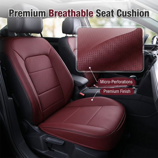 🚗💺 PROMO FLASH 50% ! Coussin de Siège Auto Respirant en Cuir PU – Ventilation Optimale, Dos Antidérapant, Protection Siège, Support Lombaire Ergonomique, Toutes Saisons 🌬️