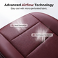 🚗💺 PROMO FLASH 50% ! Coussin de Siège Auto Respirant en Cuir PU – Ventilation Optimale, Dos Antidérapant, Protection Siège, Support Lombaire Ergonomique, Toutes Saisons 🌬️