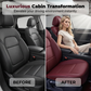 🚗💺 PROMO FLASH 50% ! Coussin de Siège Auto Respirant en Cuir PU – Ventilation Optimale, Dos Antidérapant, Protection Siège, Support Lombaire Ergonomique, Toutes Saisons 🌬️
