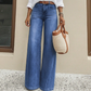 👖🌸 PROMO FLASH 50% ! Jean Femme Taille Haute & Jambe Large – Denim Coton de Haute Qualité, Coupe Vintage, Style Polyvalent pour Toutes Occasions ✨