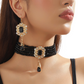 📢⏰ PROMO FLASH 50% ! Ensemble Collier Ras-du-Cou Cristal & Boucles d'Oreilles – Plusieurs Rangs, Cristaux Éclatants, Style Luxe & Élégant pour Soirées & Événements 💎