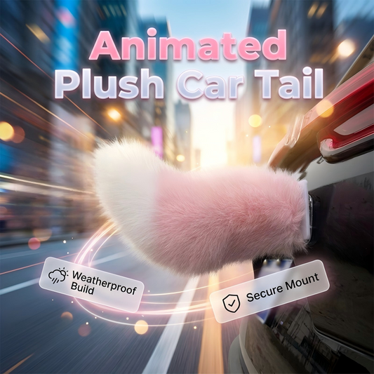 🐾🚗 PROMO FLASH 50% ! Queue de Voiture Électrique en Peluche Télécommandée – Fausse Fourrure, Animation, Rechargeable Type-C, Fixation Adhésive, Décorative & Ludique ✨