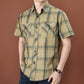 👔✨ PROMO FLASH 50% ! Chemise Homme à Manches Courtes à Carreaux – Tissu Léger & Respirant, Coupe Décontractée, 3 Couleurs, Tailles M-5XL, Style Casual Polyvalent 🌿