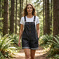 👖🌸 PROMO FLASH 50% ! Combinaison/Salopette Rétro Femme – Bretelles Réglables, Boutonnage Devant, Grandes Poches, Tissu Polyester Léger, 7 Couleurs ✨
