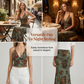 🌺🏖️ PROMO LIMITÉE 50% ! Ensemble Femme Bohème 2 Pièces Floral – Haut Halter & Jupe Sirène, Tissu Léger, Style Tropical & Élégant pour Vacances & Plage ✨