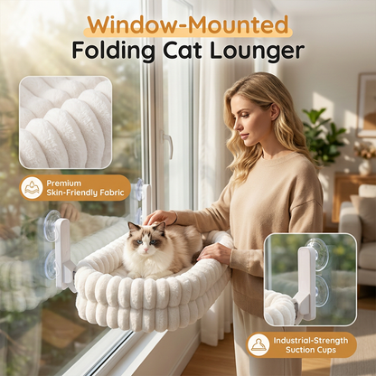 🐱 PROMO FLASH : 50% DE RÉDUCTION ! Hamac de Fenêtre Pliable pour Chat – Ventouses Industrielles Jusqu'à 18 kg, Tissu Ultra-Doux & Housse Déhoussable Lavable for un Repos Panoramique en Toute Sécurité ✨