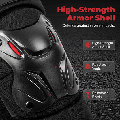🛡️ 50% DE RÉDUCTION ! ✨ Protège-Genoux & Coudières Renforcés – Coque Rigide PE, Mousse Haute Densité & Sangles Réglables – Protection Maximale pour Moto, Skate, Travail et Sports 🏍️🔧💪