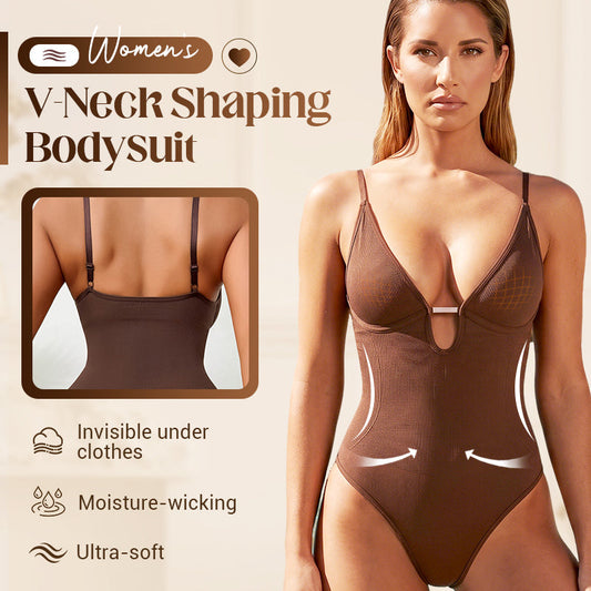 👙💫 DERNIER JOUR 50% ! Body Femme Sculptant Col V – Coupe Lisse, Bon Maintien, Tissu Élégant, Style Polyvalent pour Toutes Occasions ✨