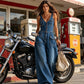 ✨👖 PROMO FLASH 50% ! Combinaison Jean Sans Manches Femme – Col V, Mélange Coton, 3 Couleurs, Tailles S-3XL, Poches, Silhouette Flatteuse 🌿