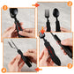 🍴 PROMO FLASH : 50% DE RÉDUCTION ! ⏰ Couverts Pliables 4-en-1 – Acier Inoxydable & Caoutchouc – Couteau, Fourchette, Cuillère, Ouvre-Bouteille for Camping & Randonnée ⛰️