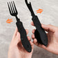 🍴 PROMO FLASH : 50% DE RÉDUCTION ! ⏰ Couverts Pliables 4-en-1 – Acier Inoxydable & Caoutchouc – Couteau, Fourchette, Cuillère, Ouvre-Bouteille for Camping & Randonnée ⛰️