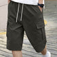🩳🔥 PROMO FLASH 50% ! Short Cargo Décontracté Homme – Taille à Cordon, Multi-Poches, Tissu Léger, Coupe Détendue, 6 Couleurs, Parfait pour Randonnée & Été ☀️