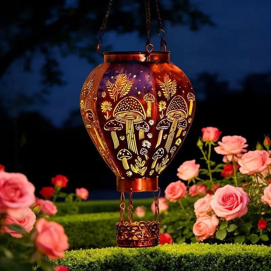 🏆🌅 DERNIER JOUR -50% ! Lanterne Solaire Montgolfière – Décoration Ajourée, Charge Automatique, 6-12h Autonomie, LED, Parfaite pour Jardin, Terrasse & Balcon 🎈