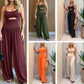👗🌴 PROMO FLASH 50% ! Combinaison Femme sans Manches Jambes Larges – Découpe Chic, Nœud Dos Réglable, 5 Couleurs, Taille S-2XL, Élégante & Fluide ✨