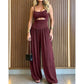 👗🌴 PROMO FLASH 50% ! Combinaison Femme sans Manches Jambes Larges – Découpe Chic, Nœud Dos Réglable, 5 Couleurs, Taille S-2XL, Élégante & Fluide ✨
