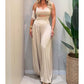 👗🌴 PROMO FLASH 50% ! Combinaison Femme sans Manches Jambes Larges – Découpe Chic, Nœud Dos Réglable, 5 Couleurs, Taille S-2XL, Élégante & Fluide ✨