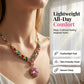 💎✨ PROMO FLASH 50% ! Ensemble Collier & Boucles d'Oreilles Cœur Étincelant – Cristal Synthétique, Léger, Style Élégant pour Soirée & Occasions Spéciales 🖤