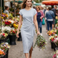 👗🎀 PROMO SPÉCIALE - ACHETEZ EN GROS ! Robe Midi Femme à Rayures avec Nœud Latéral – Tissu Doux, Coupe Élégante, 6 Couleurs, Taille S-XL, Parfaite pour Toutes Occasions ✨