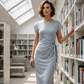 👗🎀 PROMO SPÉCIALE - ACHETEZ EN GROS ! Robe Midi Femme à Rayures avec Nœud Latéral – Tissu Doux, Coupe Élégante, 6 Couleurs, Taille S-XL, Parfaite pour Toutes Occasions ✨