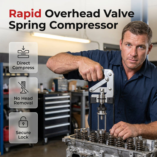 🔧🛠️ PROMO FLASH 50% ! Compresseur de Ressort de Soupape Rapide – Acier Haute Qualité, Prise Sécurisée, Compatible Moteurs 4T/2T, Parfait pour Atelier Auto/Moto ✨