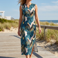 👗🔥 VENTE FLASH 50% - DERNIER JOUR ! Robe Maxi Sans Manches Col V avec Fente Latérale – Tissu Fluide, 2 Couleurs, Taille S-5XL, Style Élégant & Polyvalent 🌴