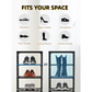 👞🚪 PROMO FLASH 50% ! Porte-Chaussures Vertical pour Entrée – Design Modulable, Acier Galvanisé, Étages en Tissu Imperméable, 3 Tailles (4/6/8 étages), Gain d'Espace Maximal 🏠