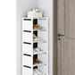 👞🚪 PROMO FLASH 50% ! Porte-Chaussures Vertical pour Entrée – Design Modulable, Acier Galvanisé, Étages en Tissu Imperméable, 3 Tailles (4/6/8 étages), Gain d'Espace Maximal 🏠