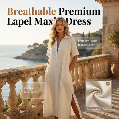 👗 PROMO LIMITÉE -50% ! ✨ Robe Longue Femme Coton Lin – Légère Respirante, Coupe Ample Flatteuse, Poches Cachées, 8 Couleurs · S–3XL (EU34-56) 👍 30J Remboursé 💥