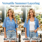 👚🧶 PROMO LIMITÉE 50% ! Chemise Boutonnée Femme Tricotée à Manches Courtes – Tissu Ajouré Respirant, 2 Poches, Coupe Légère, 2 Couleurs, Parfaite pour Superposition Estivale 🌞