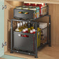 📦 PROMO FLASH : 50% DE RÉDUCTION ! Organisateur de Placard à Double Étagère Coulissante – 5 Réglages en Hauteur, Acier au Carbone & Sans Montage for un Rangement Optimal dans Toute la Maison ✨🏠