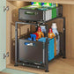 📦 PROMO FLASH : 50% DE RÉDUCTION ! Organisateur de Placard à Double Étagère Coulissante – 5 Réglages en Hauteur, Acier au Carbone & Sans Montage for un Rangement Optimal dans Toute la Maison ✨🏠