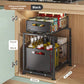 📦 PROMO FLASH : 50% DE RÉDUCTION ! Organisateur de Placard à Double Étagère Coulissante – 5 Réglages en Hauteur, Acier au Carbone & Sans Montage for un Rangement Optimal dans Toute la Maison ✨🏠