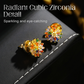 🎆💎 PROMO LIMITÉE 50% ! Ensemble Bijoux Feu d'Artifice – Boucles d'Oreilles & Collier, Zirconium Cubique, Plaqué 18K, Cuivre Durable, Parfait pour Soirées & Cadeaux ✨