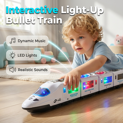🚂🎶 PROMO LIMITÉE 50% ! Train Jouet Électrique pour Enfant – Lumières LED, Musique, Fonction Anti-Obstacles, 3 Tailles, Construction Durable, Parfait pour Jeu en Solitaire ✨