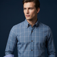 👔✨ PROMO LIMITÉE 50% DE RÉDUCTION ! Chemise Homme à Carreaux Moderne – Col Boutonnière, Boutons Rouges, 2 Coloris, Taille S-3XL, Polyvalente & Stylée 🌟