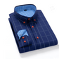 👔✨ PROMO LIMITÉE 50% DE RÉDUCTION ! Chemise Homme à Carreaux Moderne – Col Boutonnière, Boutons Rouges, 2 Coloris, Taille S-3XL, Polyvalente & Stylée 🌟