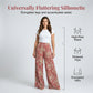 👖🌸 PROMO LIMITÉE 50% ! Pantalon Palazzo Femme Imprimé Floral – Taille Élastique, Jambes Extra-Larges, Tissu Léger, 2 Couleurs, 6 Tailles, Style Bohème & Vacances ✨