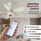 🌀🎵 PROMO FLASH 50% ! Ventilateur Plafond 3-en-1 – Lumière LED RGB, Enceinte Bluetooth, 3 Vitesses Silencieuses, Minuterie, Idéal Salon & Chambre 🛋️