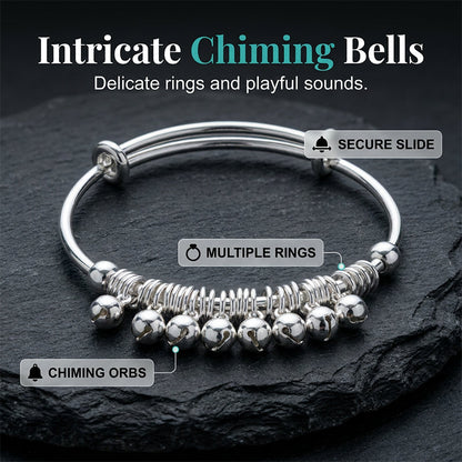 ☀️💎 OFFRE D'ÉTÉ LIMITÉE 50% ! Bracelet Délicat Clochettes en Argent – Réglable, Léger, Finition Polie, Parfait Cadeau & Accessoire Quotidien 🔔