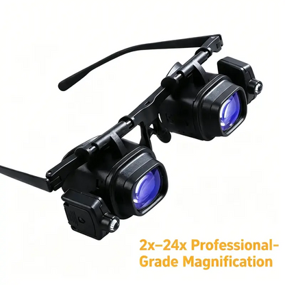 🔍💡 PROMO LIMITÉE 50% ! Loupe de Précision LED – 7 Lentilles Interchangeables, Double Éclairage, Design Mains Libres, Parfaite pour Réparation & Artisanat ✨