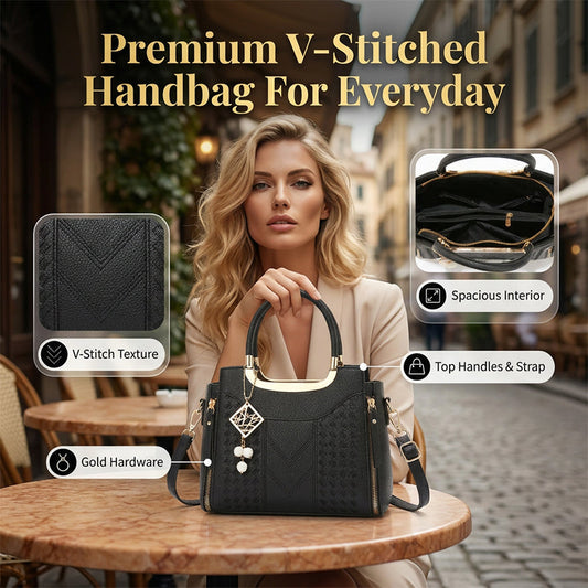 🌸 PROMO EXCEPTIONNELLE 50% DE RÉDUCTION ! 👜 Grand Cabas en Cuir Végan – Format A4 Ultraléger & Structuré – Coutures en V, Quincaillerie Dorée & Multi-Compartiments – Le Compagnon Idéal Travail & Week-end ✨🌿