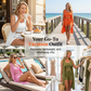👚🌿 PROMO FLASH 50% ! Ensemble 3 Pièces Décontracté – Cardigan sans Manches, Top Court & Short Cordon – Tissu Côtelé Respirant, 9 Couleurs, Tailles S-3XL, Parfait pour la Maison & Sorties ✨