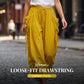 👖💨 PROMO FLASH 50% ! Pantalon Lanterne Femme – Coupe Large, Taille Élastique à Cordon, Jambes Amples, Léger & Confortable, Idéal Été & Quotidien ✨