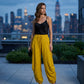 👖💨 PROMO FLASH 50% ! Pantalon Lanterne Femme – Coupe Large, Taille Élastique à Cordon, Jambes Amples, Léger & Confortable, Idéal Été & Quotidien ✨