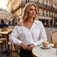 🔥👕 PROMO DERNIERS STOCKS 50% ! Chemisier Femme Décolleté Ballerine Boutonné – Tissu Léger Texturé, 5 Couleurs, 4 Tailles, Style Décontracté & Polyvalent 🎀
