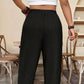 👖🍂 PROMO FLASH 50% ! Pantalon Femme Casual à Chevilles Retroussées – Coupe Ample, Ceinture Élastique, Poches Plaquées, Tissu Coton & Lin, 4 Coloris, Tailles 1XL-5XL ✨