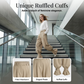 🎀✨ PROMO LIMITÉE 50% ! Pantalon Femme Plissé & Large – Taille Haute, Coupe Lanterne, Manchettes Froncées, Tissu Léger, Parfait pour Occasions Chic ou Décontractées 🍂