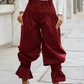 🎀✨ PROMO LIMITÉE 50% ! Pantalon Femme Plissé & Large – Taille Haute, Coupe Lanterne, Manchettes Froncées, Tissu Léger, Parfait pour Occasions Chic ou Décontractées 🍂