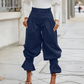 🎀✨ PROMO LIMITÉE 50% ! Pantalon Femme Plissé & Large – Taille Haute, Coupe Lanterne, Manchettes Froncées, Tissu Léger, Parfait pour Occasions Chic ou Décontractées 🍂