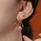 ✨💎 PROMO FLASH 50% ! Boucles d'Oreilles Double Anneau Or & Boule Zirconia – Design Unique, Fermeture Sécurisée, Léger, Élégant pour Toutes Occasions 🍾